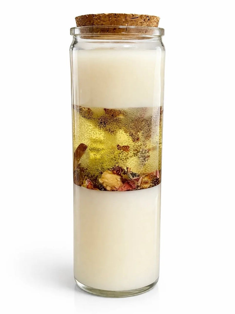 Seven-day glass candle